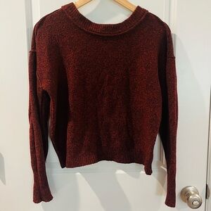 Women's Red Crew Neck Sweater